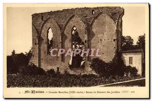 Cartes postales Saint Emillion Grandes murailles Restes du couvent des Jacobins