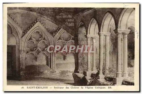 Ansichtskarte AK Saint Emillion Interieur des Cloitres de L Eglise collegiale