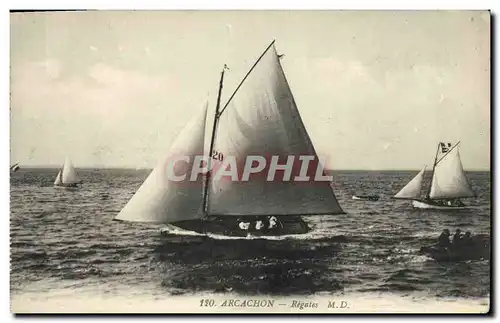 Cartes postales Arcachon Regates Bateau