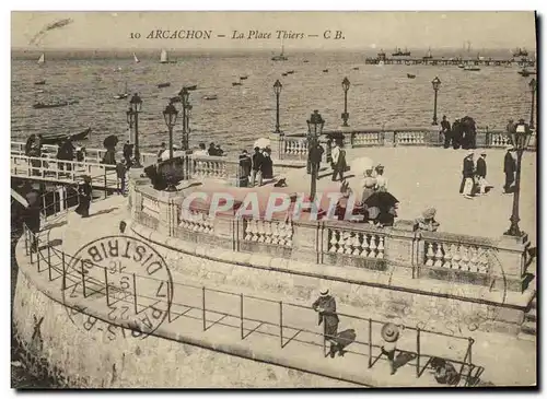 Cartes postales Arcachon La place Thiers