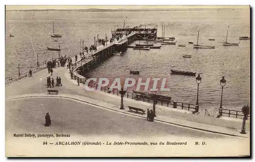 Cartes postales Arcachon Jetee promenade vue du boulebvard