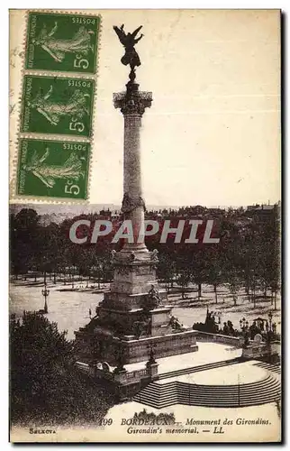 Cartes postales Bordeaux Monument des Girondins