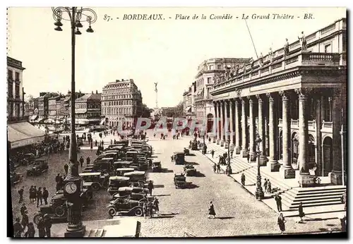 Cartes postales Bordeaux Place de la Comedie Le grand theatre