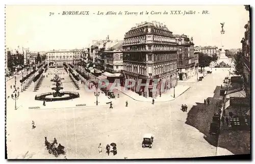 Cartes postales Bordeaux Les Allees de Tourny et le cours du XXX Juillet