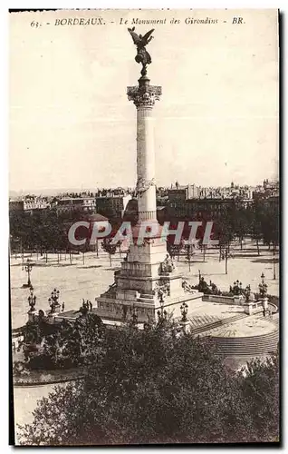 Cartes postales Bordeaux Le Monument des Girondins