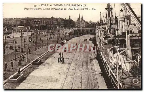 Cartes postales Bordeaux Port Autonome Bateau