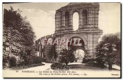 Cartes postales Bordeaux Les Ruines du Palais Gallien