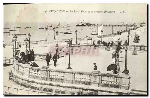 Ansichtskarte AK Arcachon La Place Thiers et le nouveau boulevard