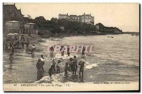 Cartes postales Arcachon Un Coin de Plage Enfants