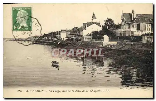 Ansichtskarte AK Arcachon La Plage Vue de la Jetee de la Chapelle