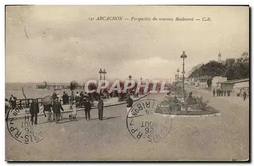 Ansichtskarte AK Arcachon Perspective du Nouveau Boulevard