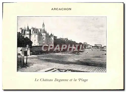 Ansichtskarte AK Arcachon Le Chateau Deganne et la Plage