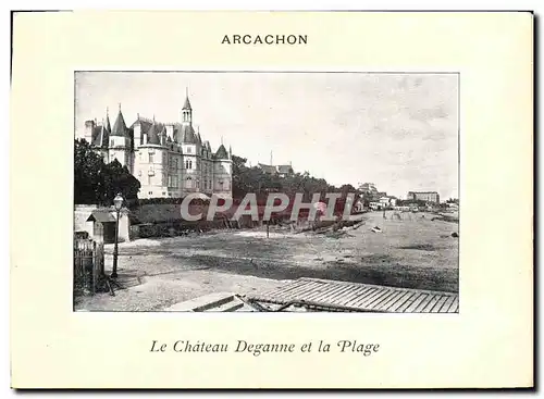 Cartes postales Arcachon Le Chateau Deganne et la Plage