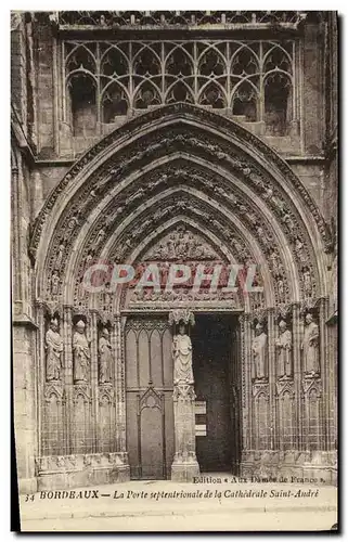 Ansichtskarte AK Bordeaux La Porte septentrionale de la cathedrale Saint Andre