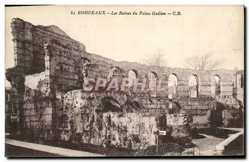 Cartes postales Bordeaux Les Ruines du Palais Gallien