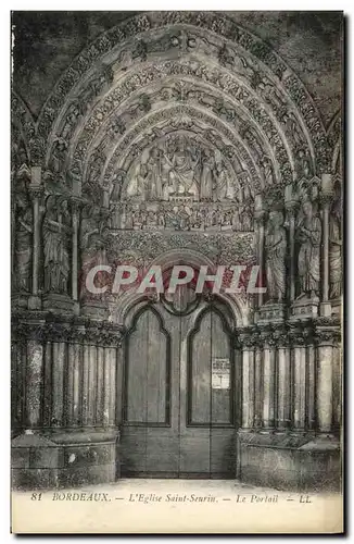 Cartes postales Bordeaux L Eglise Saint Seurin Le portail