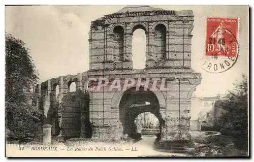 Cartes postales Bordeaux Les Ruines du Palais Gallien