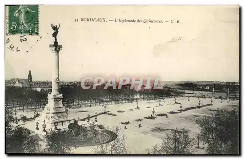 Ansichtskarte AK Bordeaux L Esplanade des Quinconces