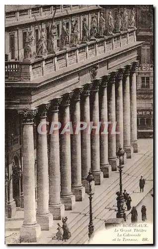 Ansichtskarte AK Bordeaux le grand theatre La colonnade et la terrasse