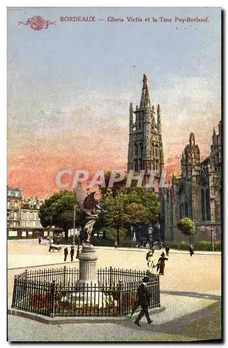 Cartes postales Bordeaux Gloria Victis et la Tour Pey Berland