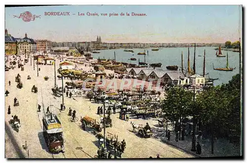 Cartes postales Bordeaux Les quais vue prise de la Douane