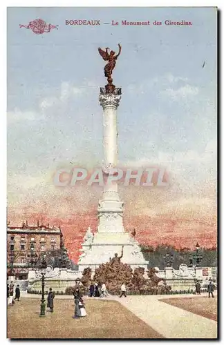 Cartes postales Bordeaux Le Monument des Girondins