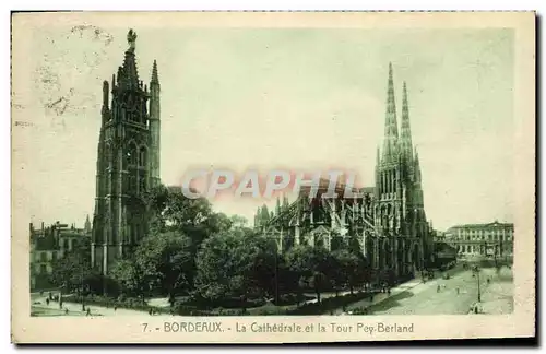 Cartes postales Bordeaux La Cathedrale et la Tour Pey Berland