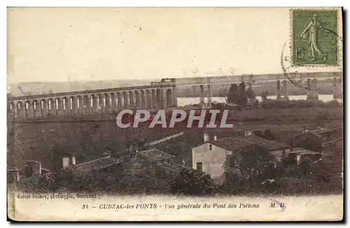Ansichtskarte AK Cubzac les Ponts Vue generale du pont des pietons