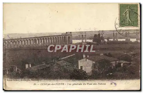 Cartes postales Cubzac les Ponts Vue generale du pont des pietons