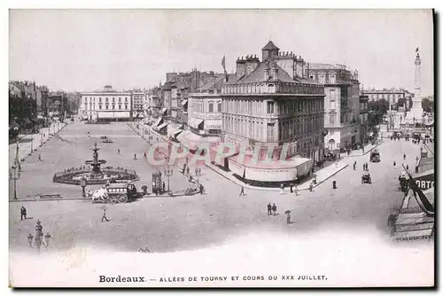 Cartes postales Bordeaux Allees De Tourny et cours du XXX Juillet