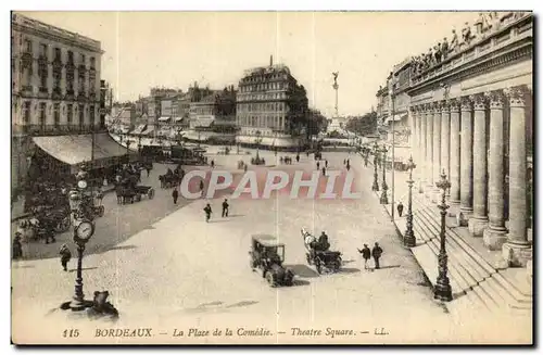 Cartes postales Bordeaux La Place de la Comedie