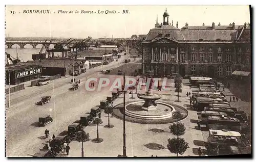 Ansichtskarte AK Bordeaux Place de la Bourse Les Quais