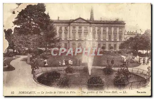 Cartes postales Bordeaux Le Jardin de l Hotel de Ville