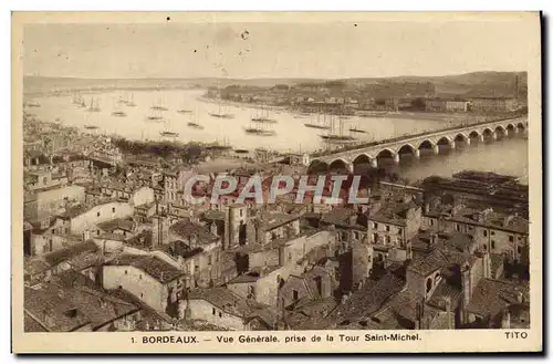 Ansichtskarte AK Bordeaux Vue Generale prise de la Tour Saint Michel