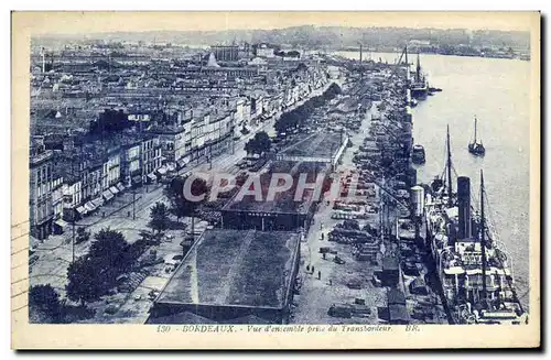 Ansichtskarte AK Bordeaux Vue d ensemble prise du Transbordeur Bateau