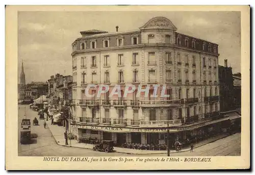 Ansichtskarte AK Hotel du Faisan face a la Gare St Jean Vue generale de l Hotel Bordeaux