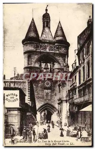 Cartes postales Bordeaux La Tour de la Grosse Cloche Maison Riquard