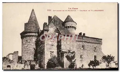 Cartes postales Environs de Miradoux Chateau de Flamarens