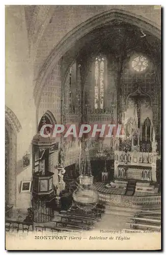 Ansichtskarte AK Montfort Interieur de l Eglise