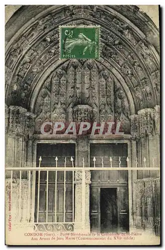 Cartes postales Condom Porte Meridionale de la Cathedrale de St Pierre Aux Armes de Jean Marre