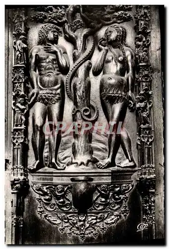 Cartes postales Auch Stalles de la Cathedrale Detail Adam et Eve