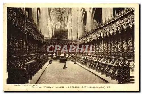 Cartes postales Auch Basilique Sainte Marie Le Choeur Stalles