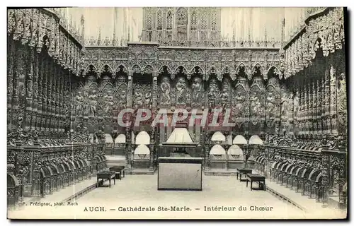 Cartes postales Auch Cathedrale Ste Marie Interieur du Choeur