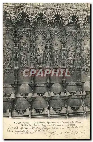 Cartes postales Auch Cathedrale Specimen des Boiseries du Choeur Stalles de chef d oecuvre de sculpture