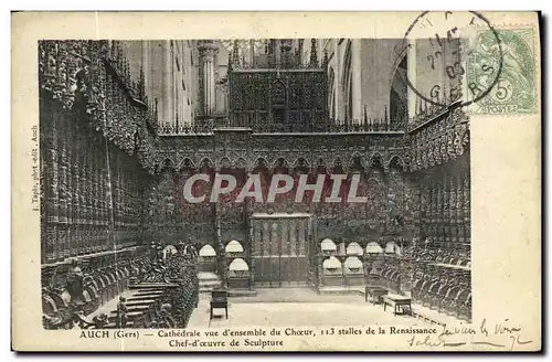Cartes postales Auch Cathedrale vue d ensemble du Choeur Stalles dela Renaissance