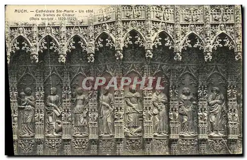 Cartes postales Auch Cathedrale Ste Marie Un cote des stalles du choeur