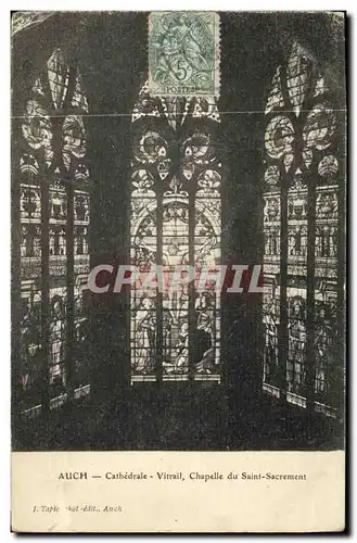 Cartes postales Auch Cathedrale Vitrail Chapelle du Saont Sacrement
