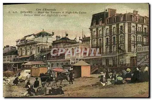 Cartes postales Dinard Hotel des Terrasses et High Life Casino