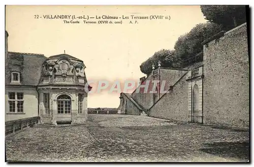 Cartes postales Villandry Le Chateau Les terrasses