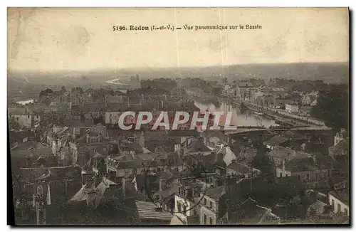 Cartes postales Redon Vue Panoramique sur le Bassin